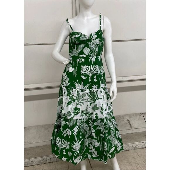 NWT FARM Rio “Forest Soul” Cotton Midi Dress Size: Medium - Picture 7 of 13